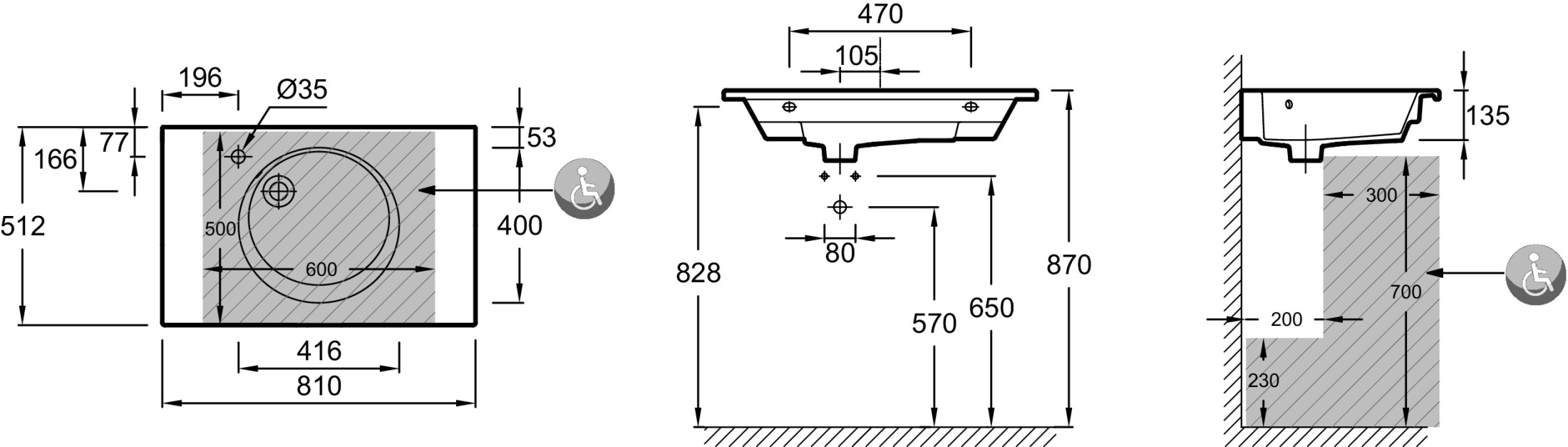 Раковина-столешница Jacob Delafon Odeon Rive Gauche EXAW112-Z-00 80 см с полированная нижней поверхн, шт
