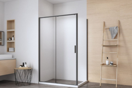 Душевой уголок Aquanet Pleasure Evo 100x80 AE65-100x80-BT профиль черный, прозрачное стекло