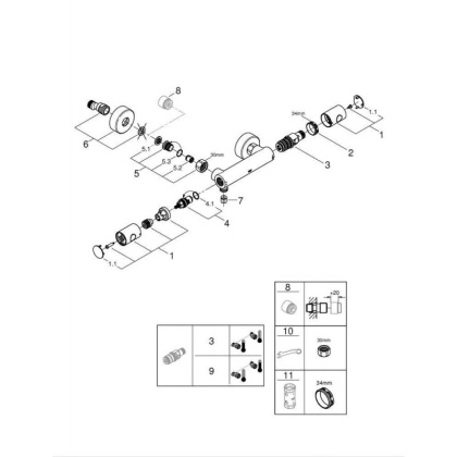 Термостат для душа с подключением шланга Grohe Grohtherm 800 Cosmopolitan хром (34765000) Термостат для душа с подключением шланга Grohe Grohtherm 800 Cosmopolitan хром (34765000)