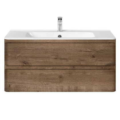 База под раковину Vico 1000 подвесная, 2 выкатных ящика soft close, V.Oak База под раковину Vico 1000 подвесная, 2 выкатных ящика soft close, V.Oak