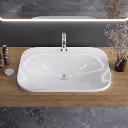 CEZARES Раковина керамическая полувстраиваемая, CZR-DRO-65-LVB CEZARES Раковина керамическая полувстраиваемая, CZR-DRO-65-LVB