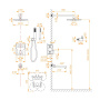 Система для душа встраиваемая RGW SP-370, RGW 511408370-01