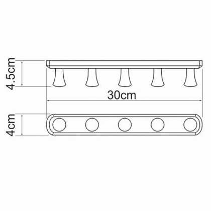K-1075 Крючки для ванной комнаты настенные