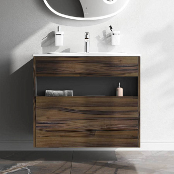 База под раковину с нишей и 1 ящиком, 80 см, дуб крафт, универсальная M8FFUX0801OF База под раковину с нишей и 1 ящиком, 80 см, дуб крафт, универсальная M8FFUX0801OF