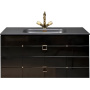 Тумба Piazza 80 черная + золото_Комплект 841-080-BG Boheme