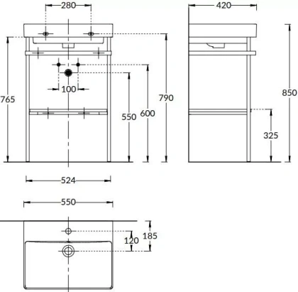 Металлическая структура PRO 55 напольная, черная матовая