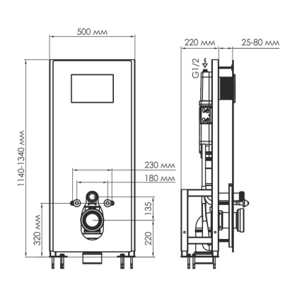 Glan 66TLT.010.ME.BL.WH04 Система инсталляции для унитазов Glan 66TLT.010.ME.BL.WH04 Система инсталляции для унитазов