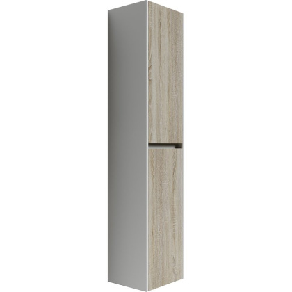 Шкаф-пенал SANCOS Smart подвесной дуб бардолино/белый, 350х300х1600 мм, арт. PSM35E