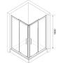 Душевой уголок RGW Classic CL-34B 80х80 32093488-14 профиль Черный стекло прозрачное