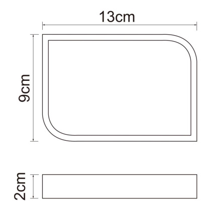Мыльница Elba, 13х2х9 см, черная, K-2729