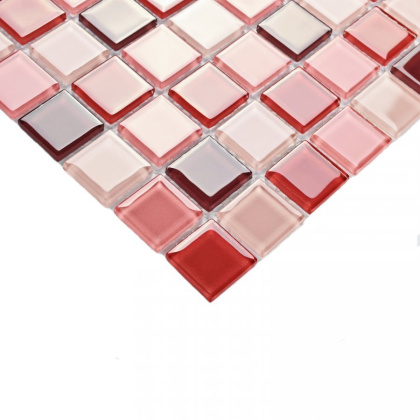Мозаика стеклянная Plum mix (чип 4*25*25) 300*300 (22шт/1,98м2), м2
