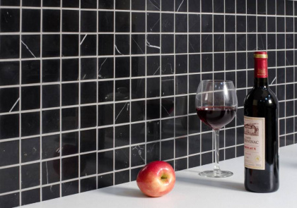 Мозаика, нат. мрамор, BLACK POLISHED 48х48, Classic