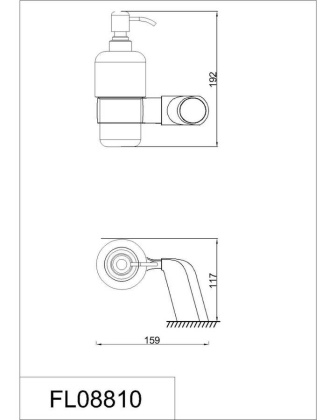 Дозатор  жидкого мыла RUSH Flores (FL08810) Дозатор  жидкого мыла RUSH Flores (FL08810)