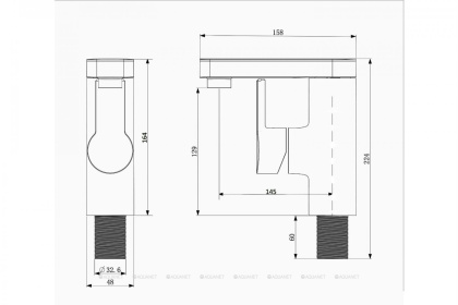Смеситель для раковины OneLife P08-021cr полимерный Смеситель для раковины OneLife P08-021cr полимерный