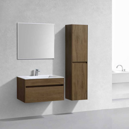 База под раковину Chiara 800 подвесная, 1 выкатной ящик soft-close, T.Oak