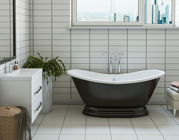 Ванна "Boston silk" с литым подиумом 1800х740