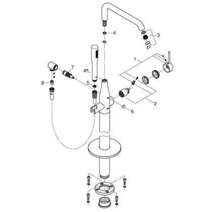 Смеситель для ванны Grohe Essence New 23491001 хром Смеситель для ванны Grohe Essence New 23491001 хром