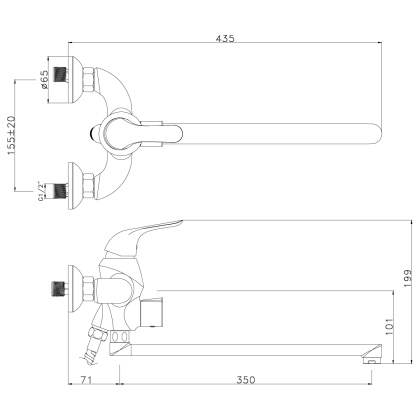 Смеситель Lemark Swan LM5451BG универсальный Смеситель Lemark Swan LM5451BG универсальный