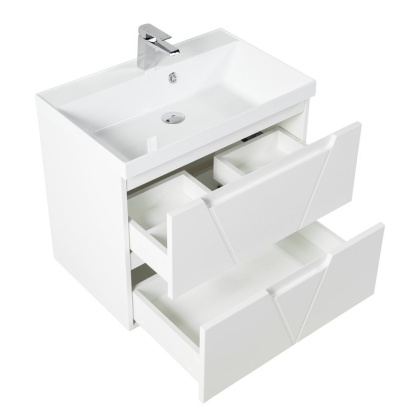 Тумба с раковиной подвесная BelBagno VITTORIA 70 Bianco Lucido-P,раковина белая