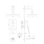 Смеситель Lemark Allegro LM5922CW для ванны и душа, встраиваемый Смеситель Lemark Allegro LM5922CW для ванны и душа, встраиваемый