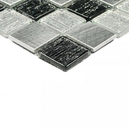 Мозаика стеклянная Trend Silver (чип 4*23*23) 300*300, м2 Мозаика стеклянная Trend Silver (чип 4*23*23) 300*300, м2