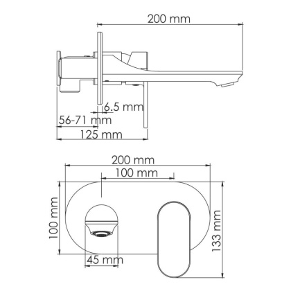 Elbe 7430 Встраиваемый смеситель для раковины Wasserkraft