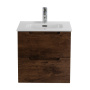 Тумба с раковиной подвесная BelBagno ETNA 50 Rovere Moro, раковина белая