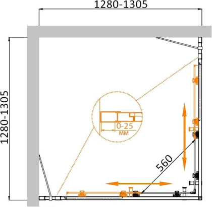 Душевой уголок CEZARES MOLVENO-A-22