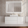 Тумба PLAZA Modern подвесная с ящиками 120, белая глянцевая PLB.M.120.3\WHT