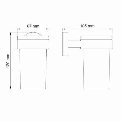 Asphe K-77728 Подстаканник одинарный
