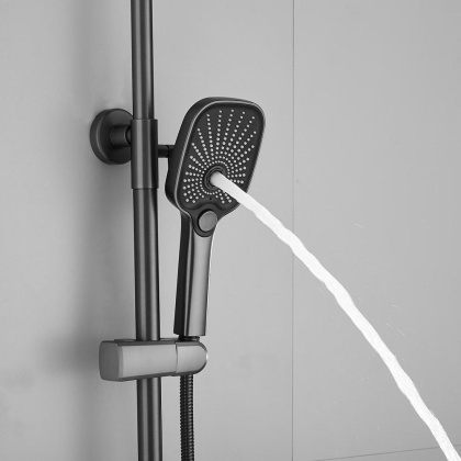 Душевая система Shevanik, латунь S8536T оружейная сталь