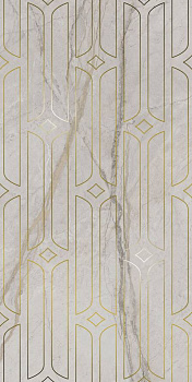 Декор Ифран серый светлый глянцевый обрезной 60x119,5x0,9