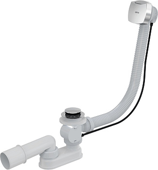 Сифон для ванны автомат комплект, хром