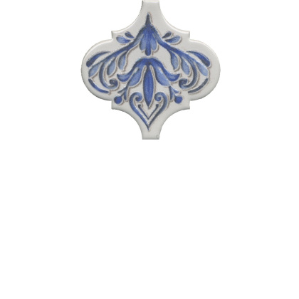 Декор VT\A318\65000 Арабески Майолика белый/синий/голубой (6,5см*6,5см*7мм) (26шт/0,11м2) орнамент, шт Декор VT\A318\65000 Арабески Майолика белый/синий/голубой (6,5см*6,5см*7мм) (26шт/0,11м2) орнамент, шт