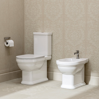 Сиденье POMPEI для напольного унитаза, белое глянцевое PO.seat.01\WHT