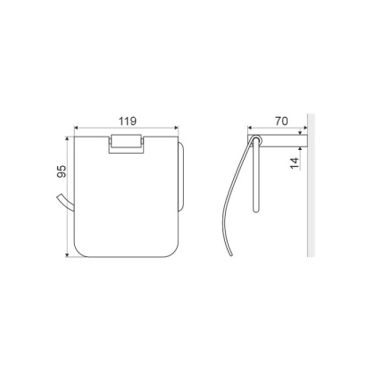 Держатель для туалетной бумаги закрытый EXCELLENT Riko (хром)