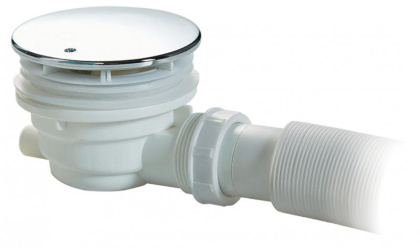 CZR-01-90 Сифон для душевых поддонов с гидрозатвором универсальный, крышка хром CZR-01-90 Сифон для душевых поддонов с гидрозатвором универсальный, крышка хром