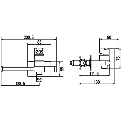 Гигиенический душ со смесителем Rose R307, хром Гигиенический душ со смесителем Rose R307, хром