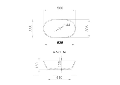 Раковина Salini CALLISTA 106 1101106GRF S-Sense покраска по RAL полностью, накладная, глянцевая Раковина Salini CALLISTA 106 1101106GRF S-Sense покраска по RAL полностью, накладная, глянцевая