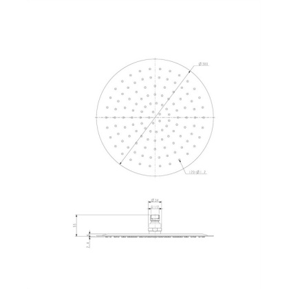 Верхний душ OMNIRES D=30 см WGU130CR (хром)