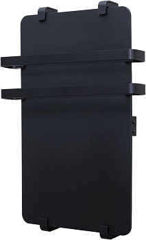 Полотенцесушитель электрический Allen Brau Infinity 100x44 с рейлингом 2.0 и креплением, черный матовый