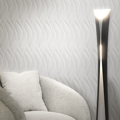 Обои виниловые Трессаж мотив, белый