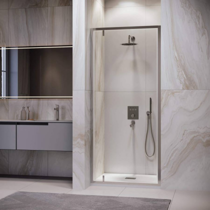 Душевая дверь  90*195 RGW LE-102 Хром/Прозрачное/6 мм