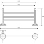 Полка для полотенец Bemeta Retro Gold and Сhrom 144202188 Золото Хром Полка для полотенец Bemeta Retro Gold and Сhrom 144202188 Золото Хром
