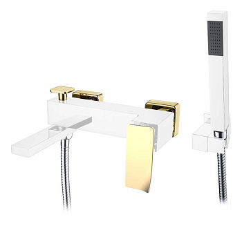 Смеситель для ванны QChromeGold.2_Комплект