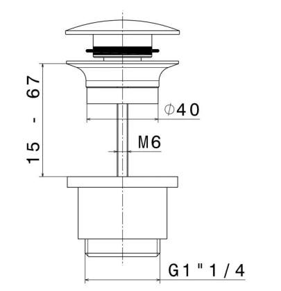 Донный клапан для раковины, хром Донный клапан для раковины, хром