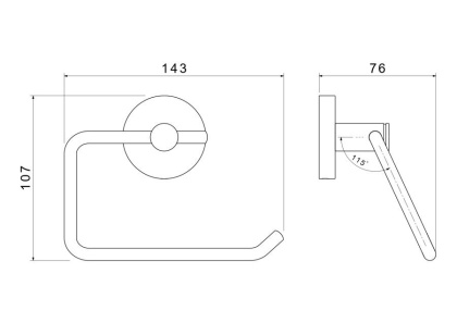 Бумагодержатель квадратный AQUATEK AQ4118CR ЕВРОПА