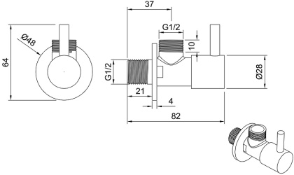 Запорный вентиль Allen Brau Priority 5.31026-31 черный матовый