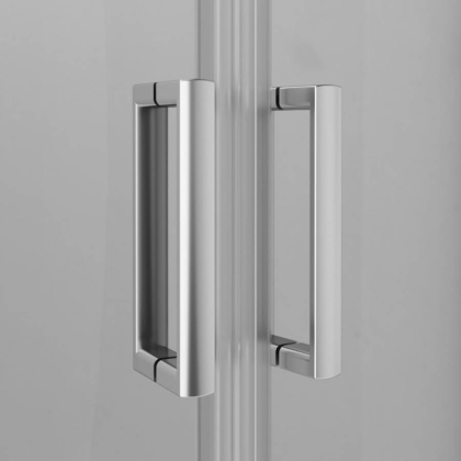 W90UG-403-090MT Душевая кабина Gem Square Slide 90x90 стекло прозрачное, профиль матовый Хром, без п