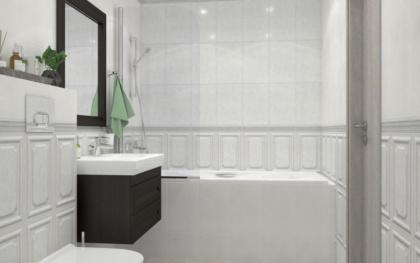 Плитка настенная 6385 Ауленсия серый орнамент 25*40*8 (11шт\1.1м2), м2 Плитка настенная 6385 Ауленсия серый орнамент 25*40*8 (11шт\1.1м2), м2